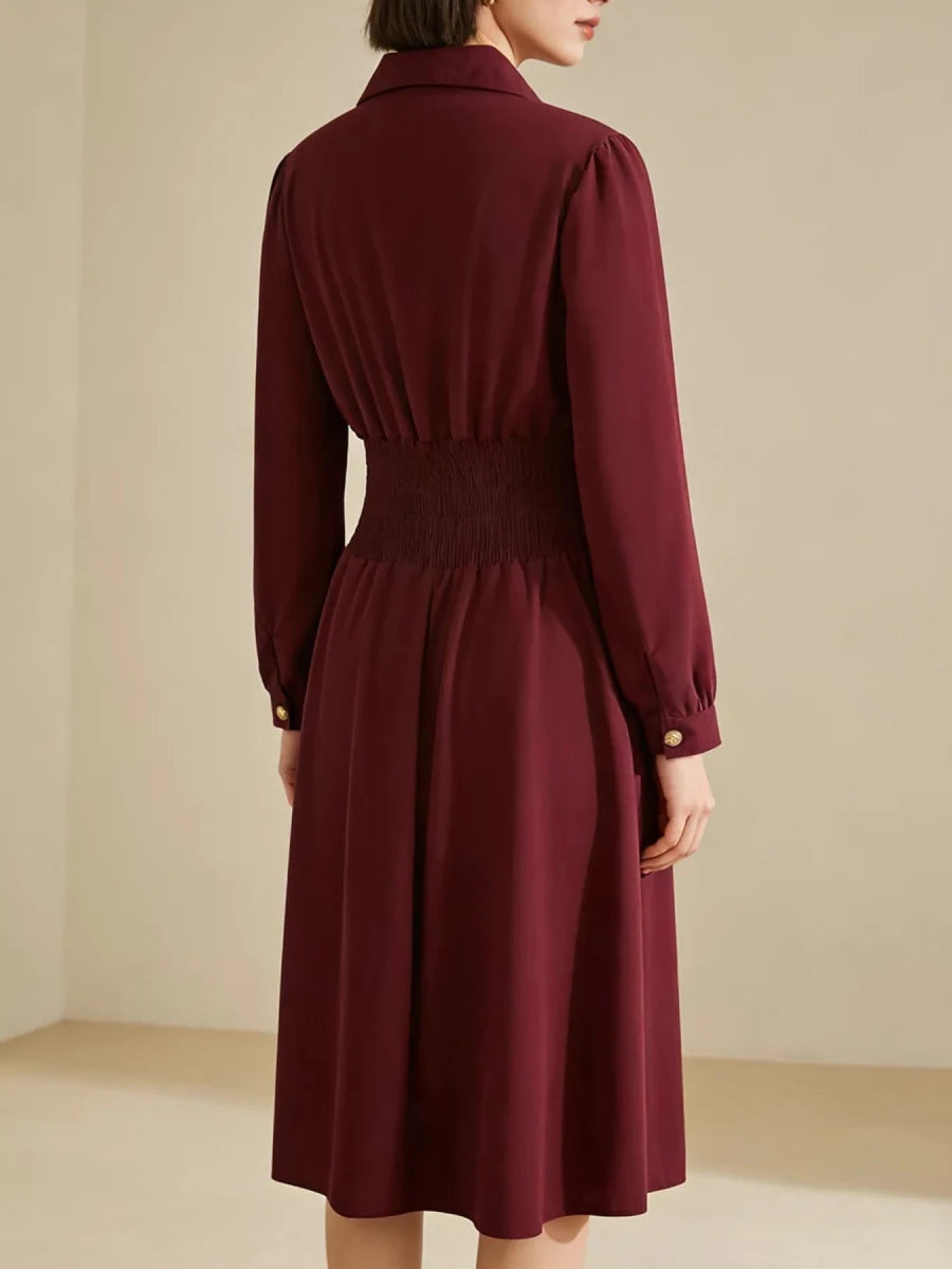 Johnny Collar Long Sleeve Dress - Wow Store