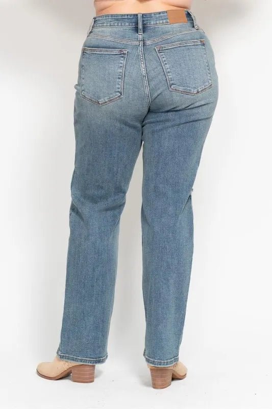 Judy Blue High Waist Distressed Dad Jeans - WowStore.live