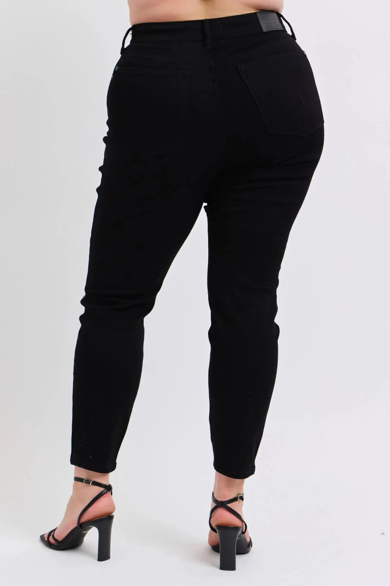 Judy Blue Plus Size High-Waisted Faux Leather Skinny Pants - WowStore.live