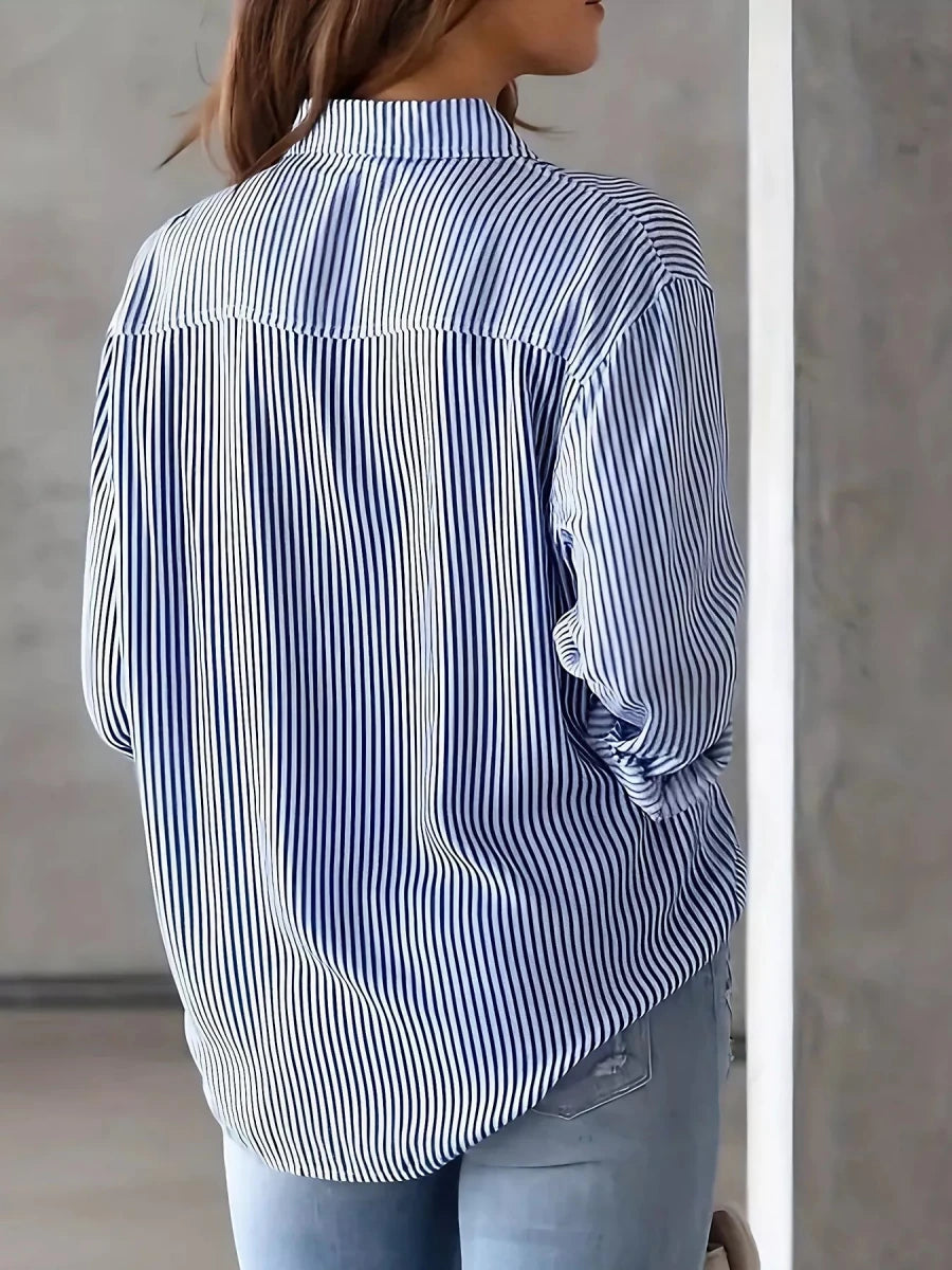 Juna Classic Striped Button-Down Shirt - WowStore.live