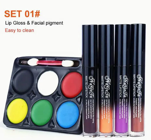 NAGETA Halloween Makeup Set with Lip Gloss & Face Paint