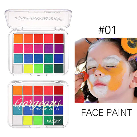 Easy Clean Face and Body Painting Acrylic Makeup Set