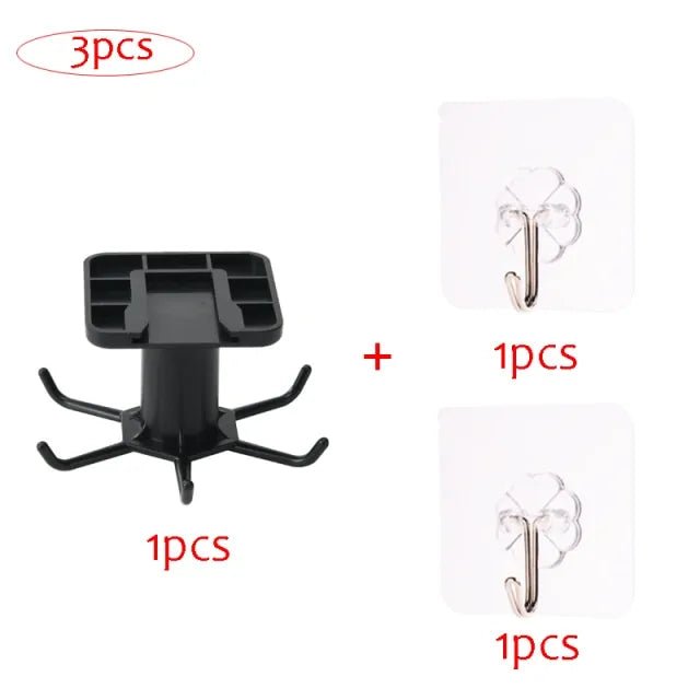 Kitchen Rotary Hook Wall Mounted Storage Rack - Wow Store