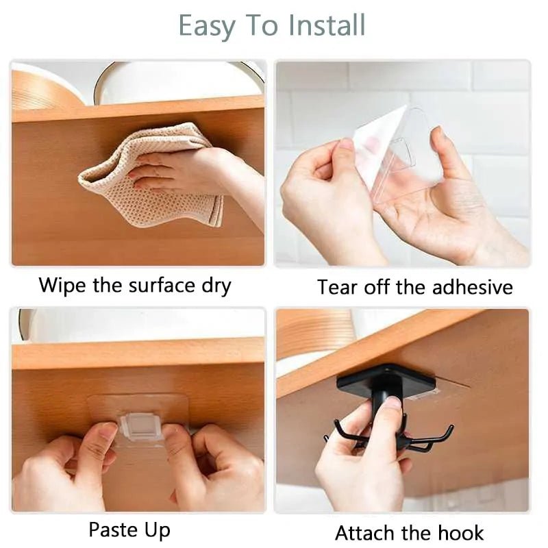 Kitchen Rotary Hook Wall Mounted Storage Rack - Wow Store