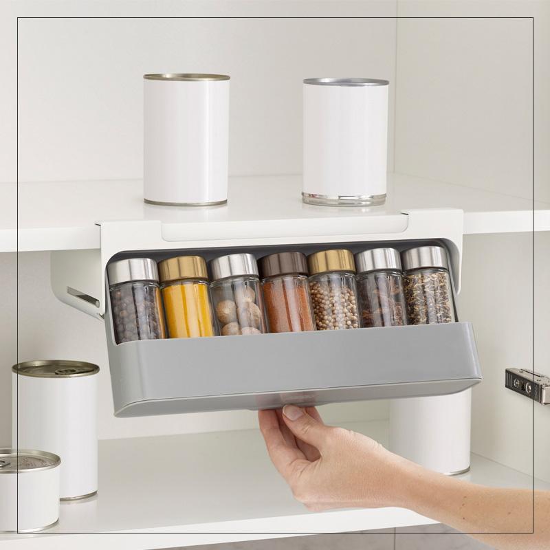 Kitchen Self - Adhesive Wall - Mounted Spice Organizer - Wow Store