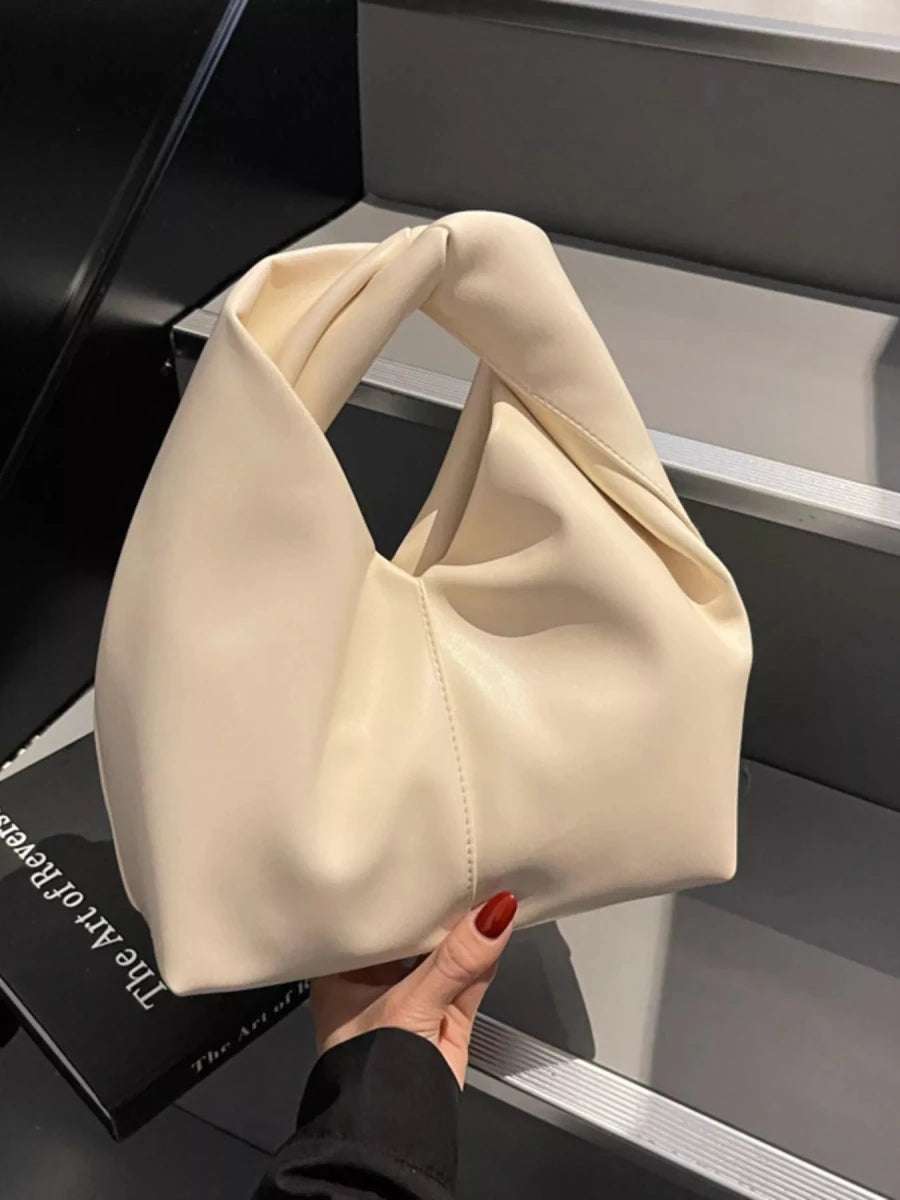 Knot Handle Leather Handbag - Wow Store