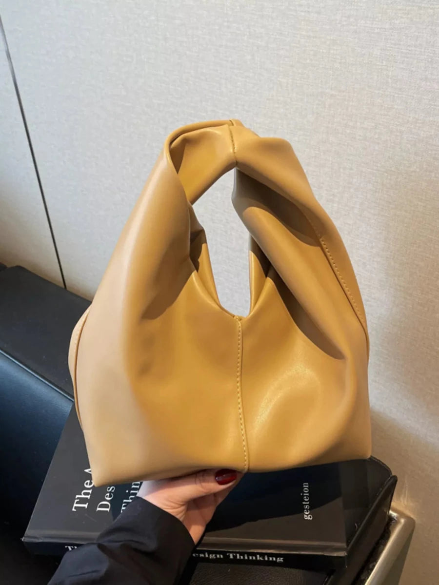 Knot Handle Leather Handbag - Wow Store