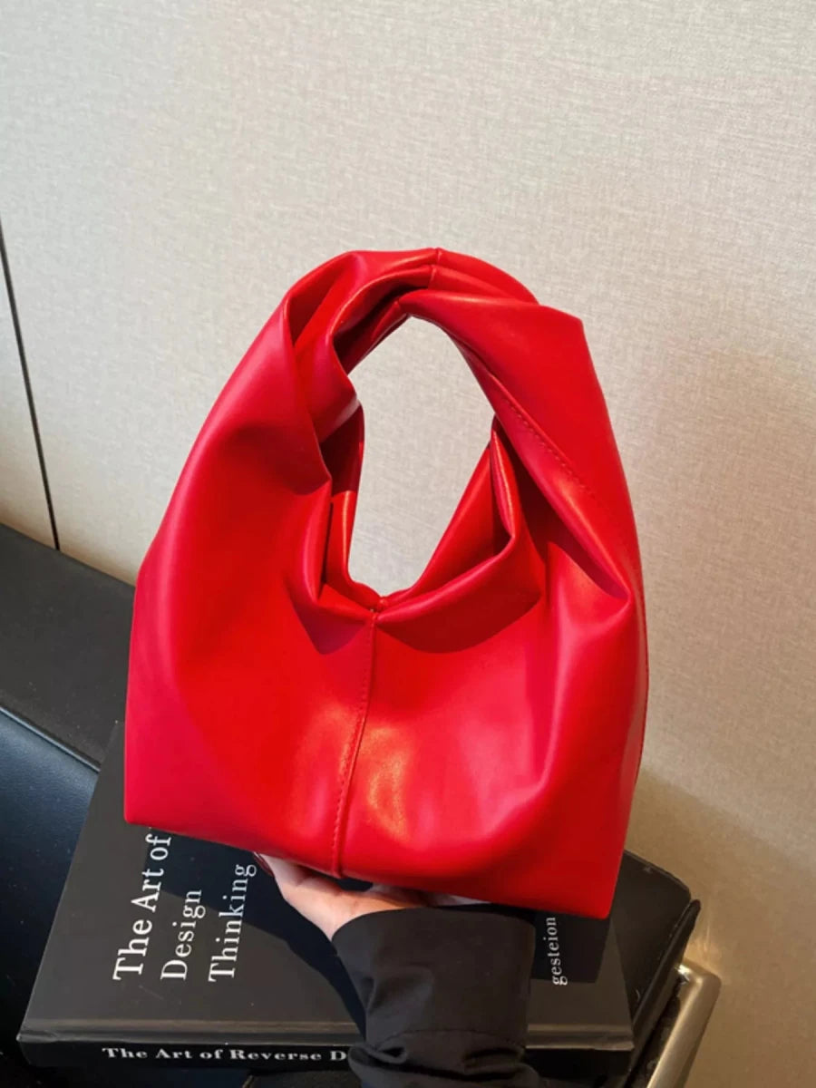 Knot Handle Leather Handbag - Wow Store