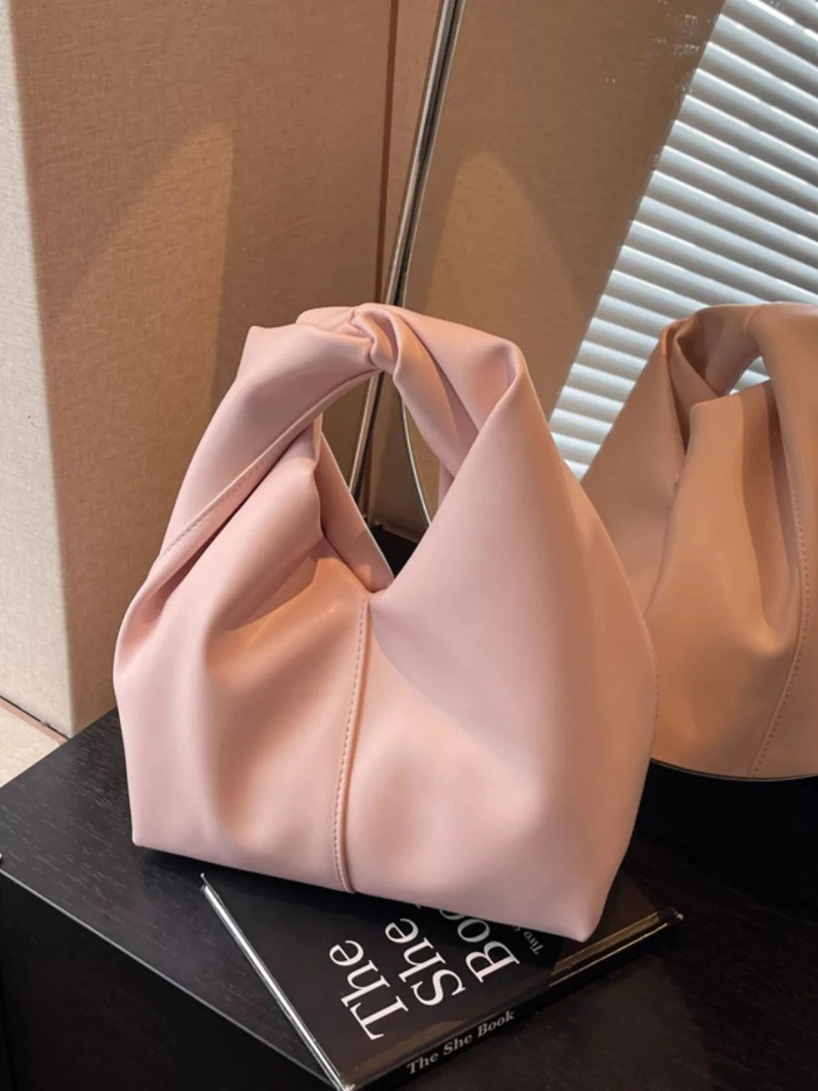 Knot Handle Leather Handbag - Wow Store