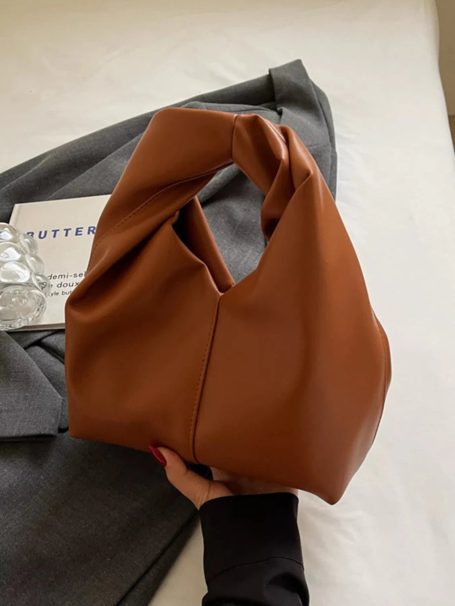 Knot Handle Leather Handbag - Wow Store