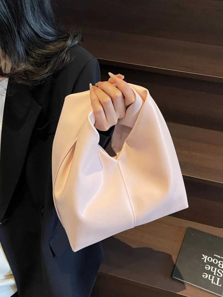 Knot Handle Leather Handbag - Wow Store