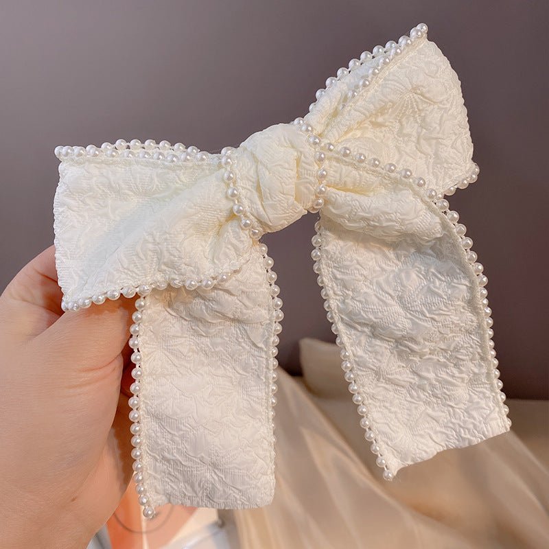 Knotted Pearl Fabric Headband - WowStore.live