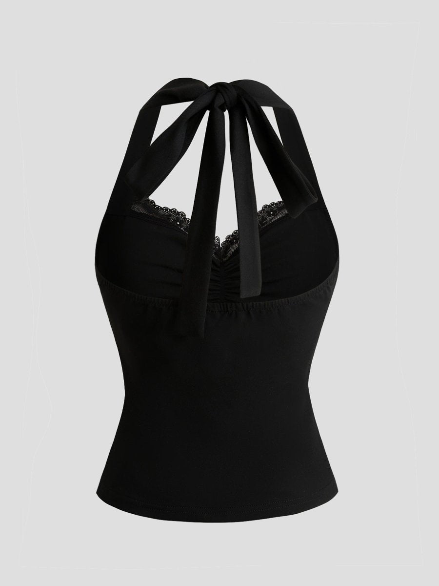 Lace Halter Neck Cami - Wow Store
