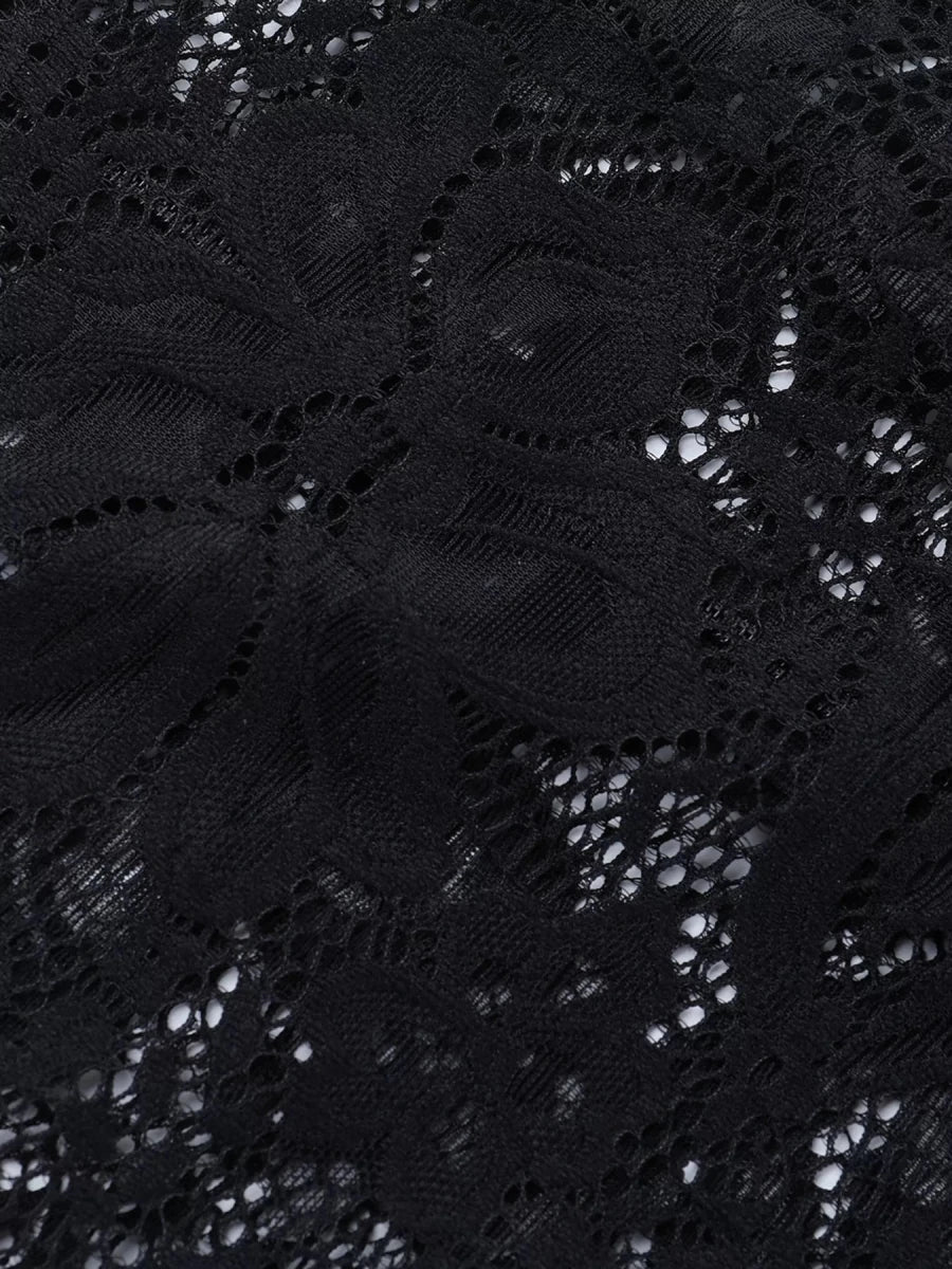 Lace Long Sleeve Bodycon Mini Dress - Wow Store