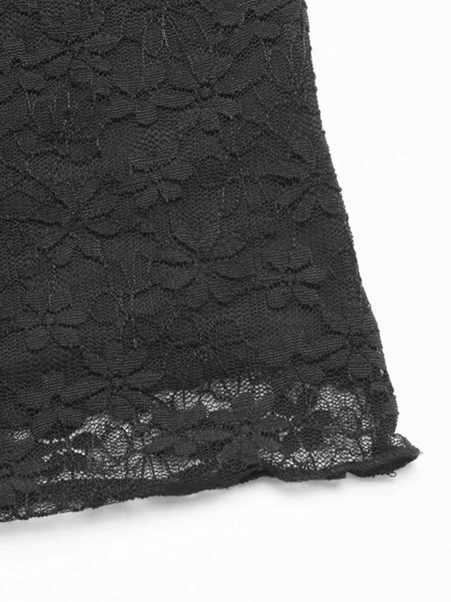 Lace Round Neck Short Sleeve Top - Wow Store