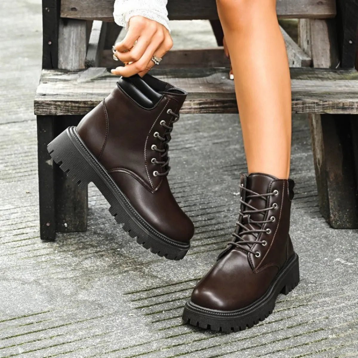 Lace Up Platform Boots - Wow Store