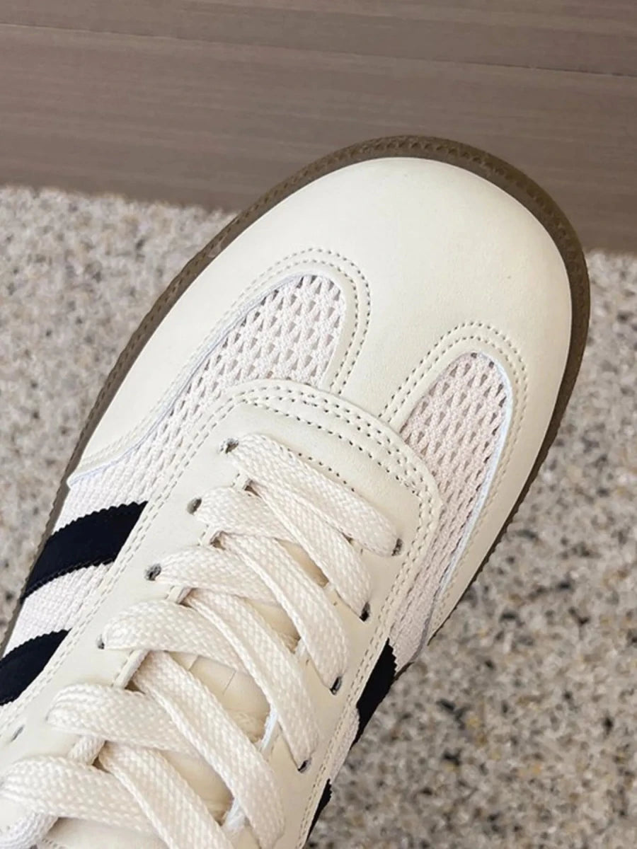 Lace Up Round Toe Platform Sneakers - Wow Store