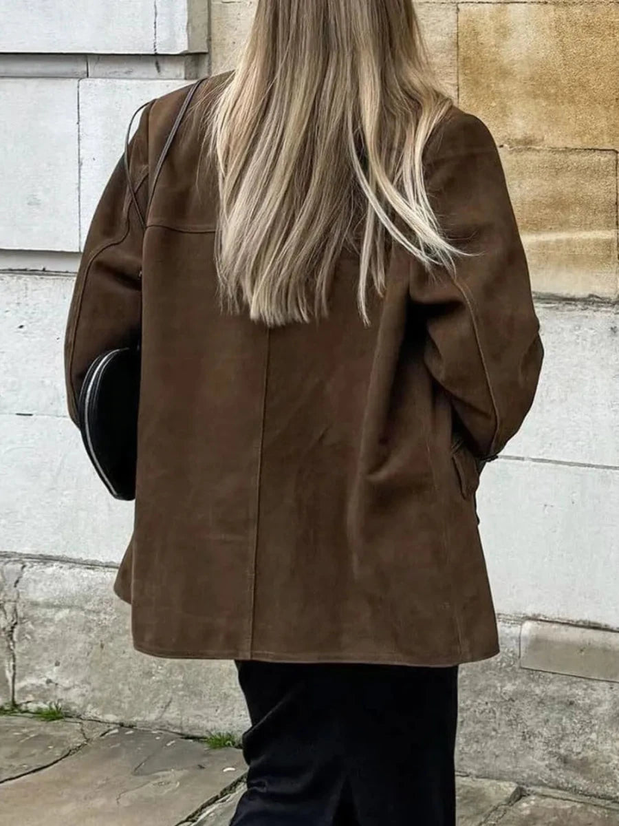 Lapel Collar Button Up Jacket - Wow Store