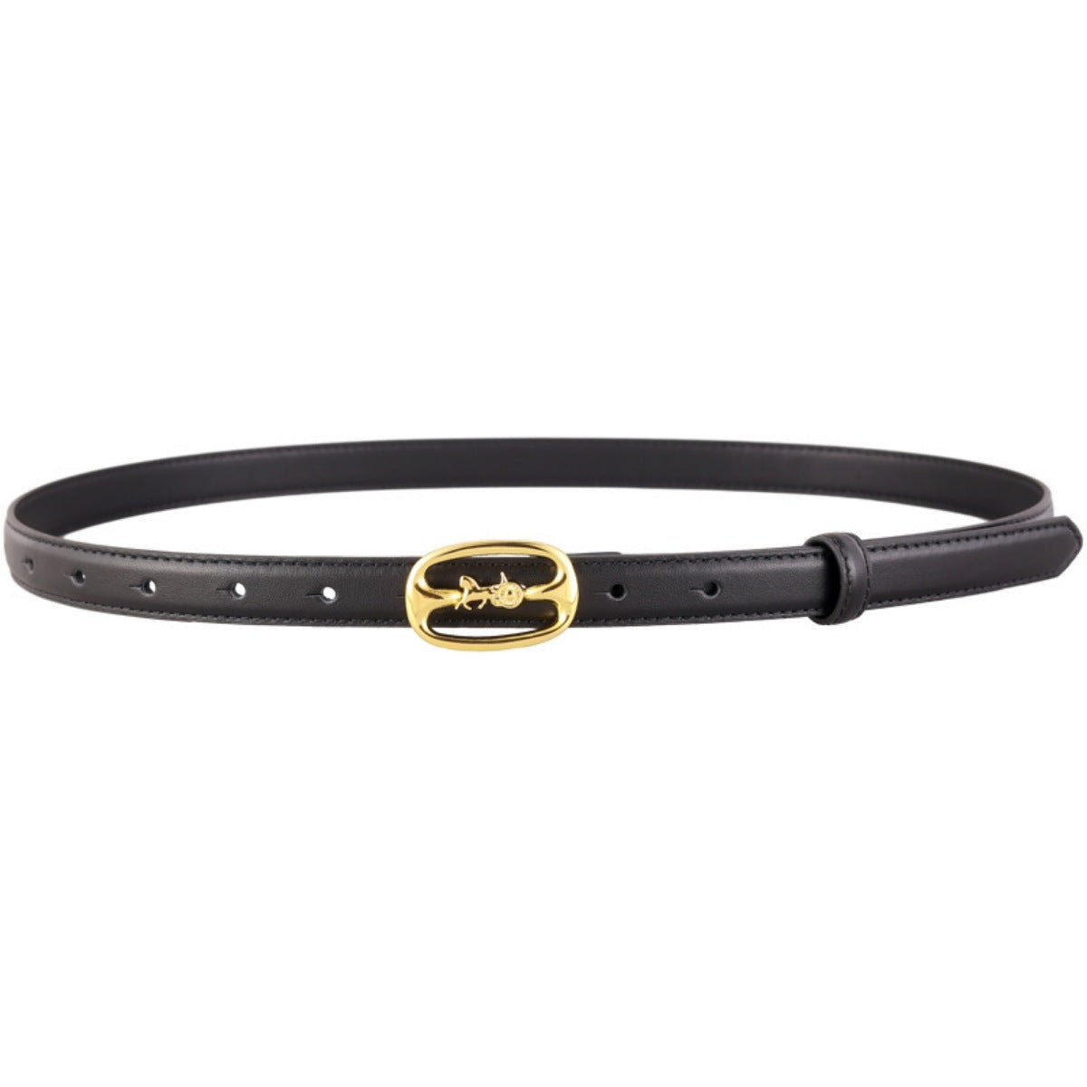 Leather Belt with Horse Carriage Buckle - Wow Store