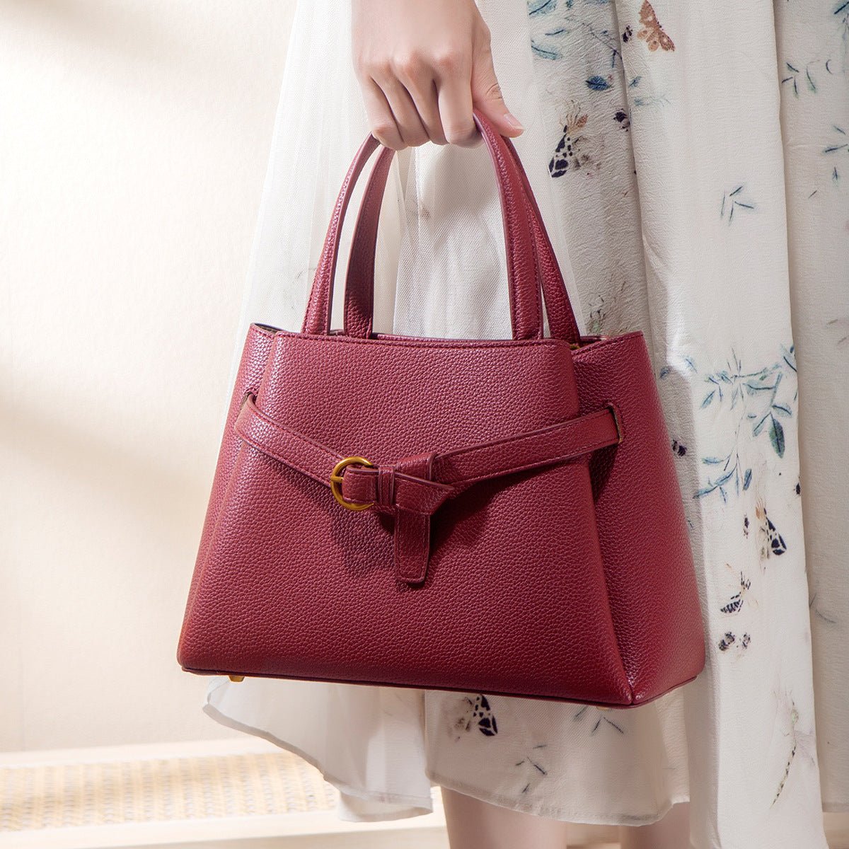 Leather Top Handle Handbag - Wow Store