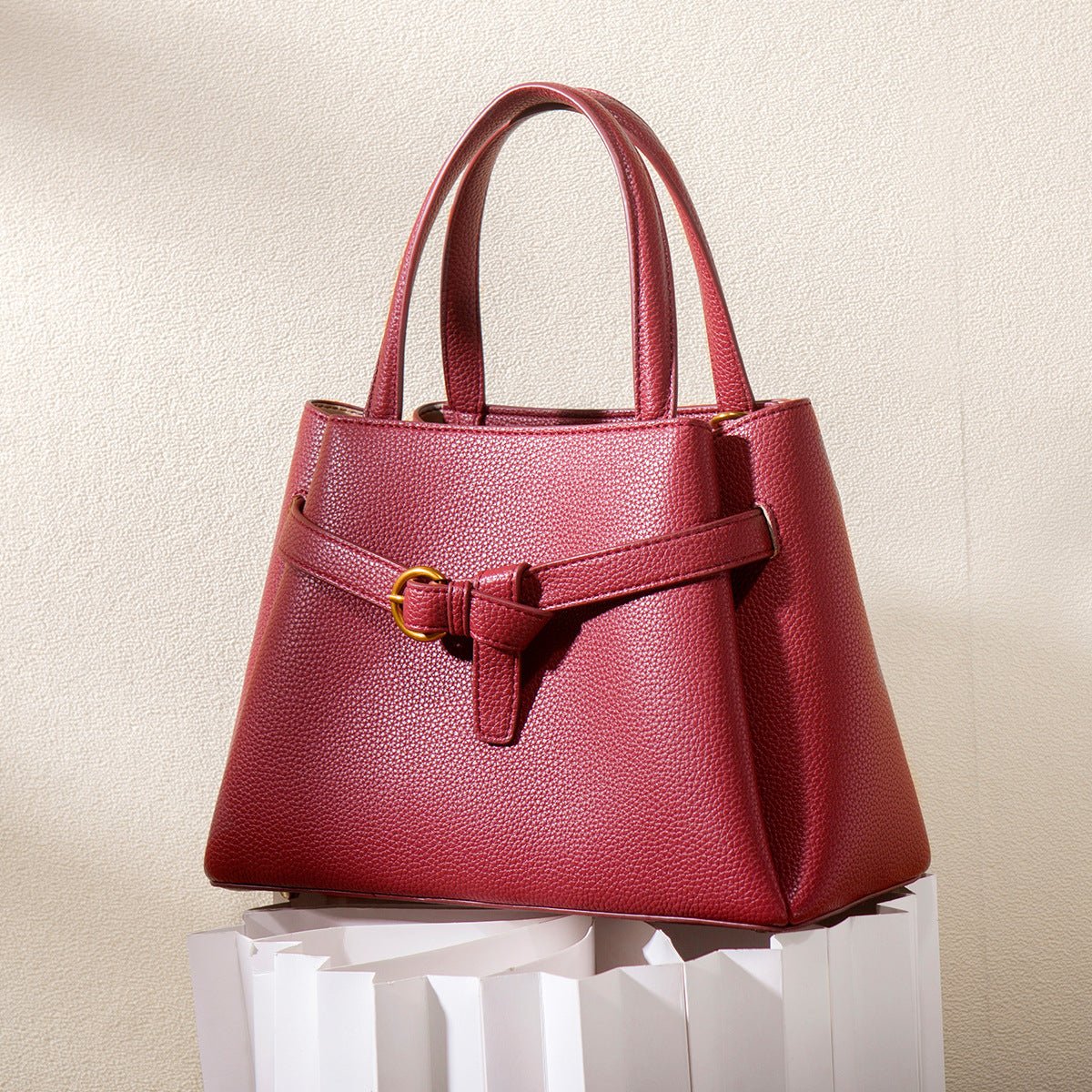 Leather Top Handle Handbag - Wow Store