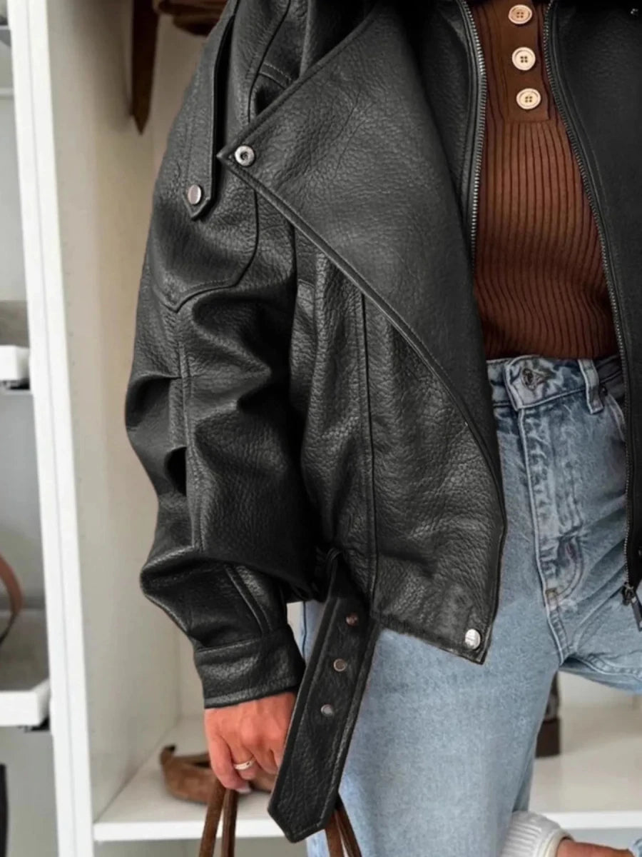 Leather Zip Up Jacket - Wow Store