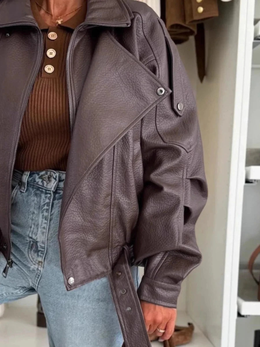 Leather Zip Up Jacket - Wow Store