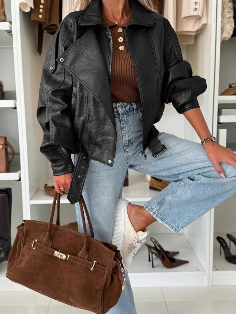 Leather Zip Up Jacket - Wow Store