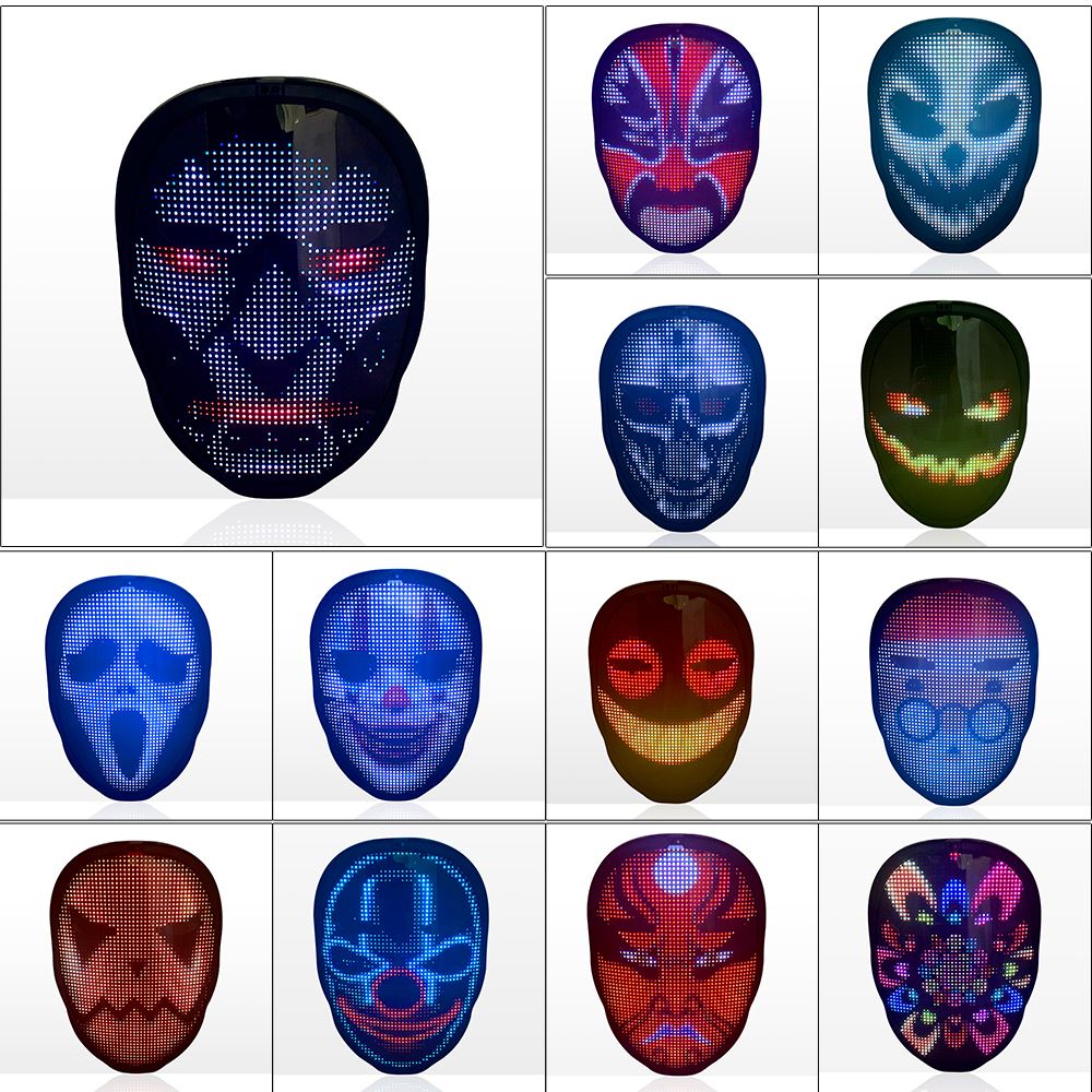 LED Glow Face Mask - Color - Changing Fashion Accessory for Night Out - Wow Store