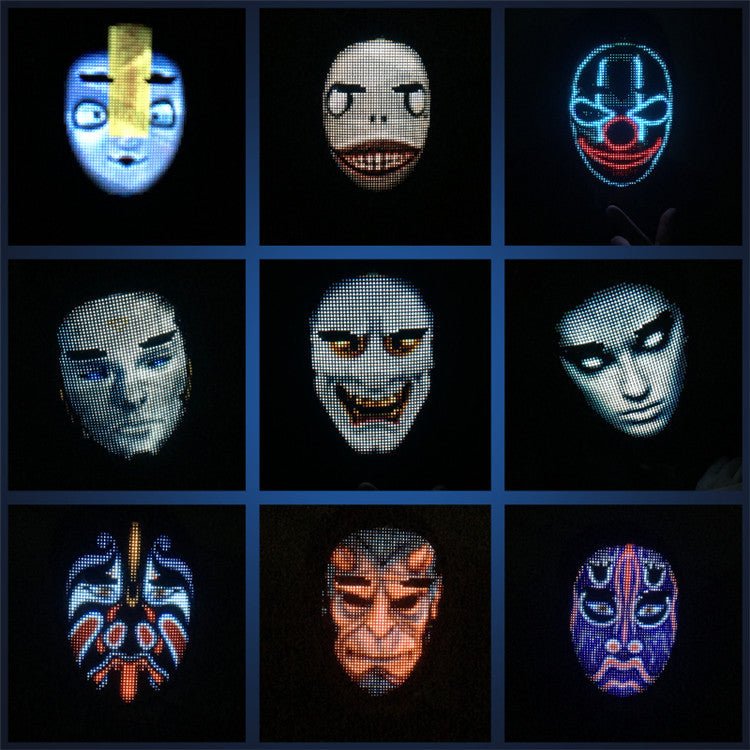 LED Glow Face Mask - Color - Changing Fashion Accessory for Night Out - Wow Store