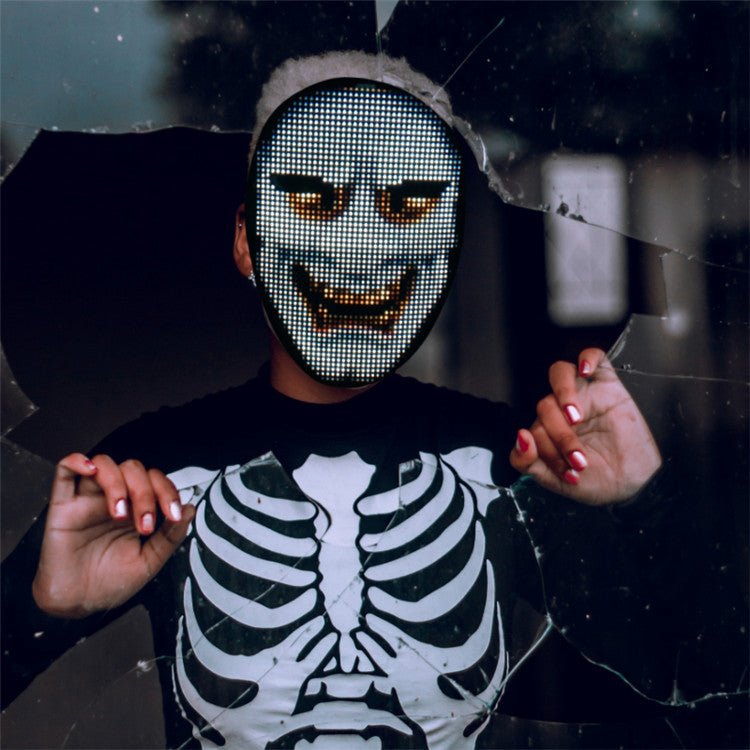 LED Glow Face Mask - Color - Changing Fashion Accessory for Night Out - Wow Store