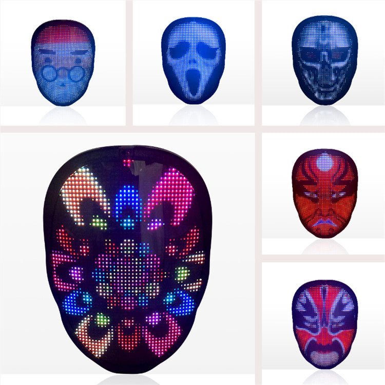 LED Glow Face Mask - Color - Changing Fashion Accessory for Night Out - Wow Store