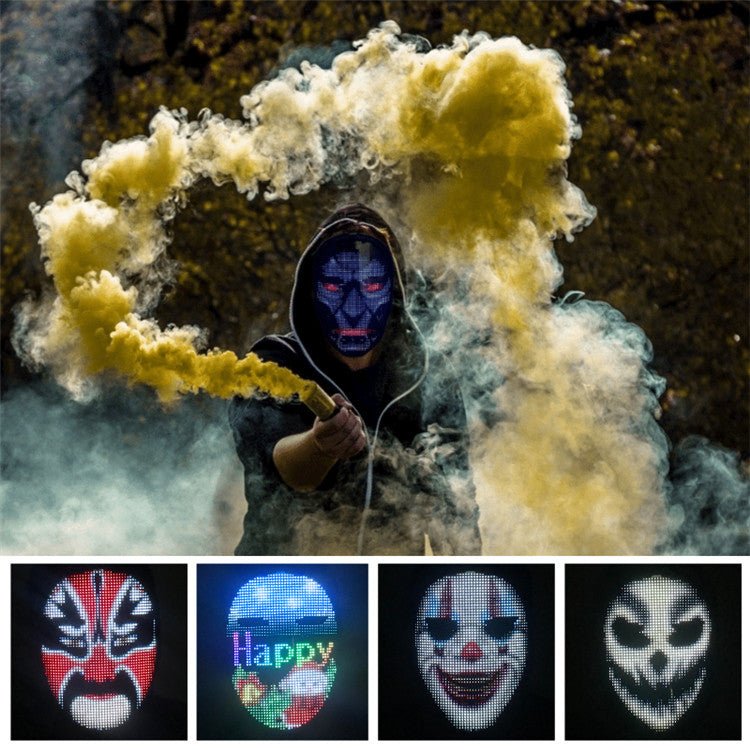 LED Glow Face Mask - Color - Changing Fashion Accessory for Night Out - Wow Store