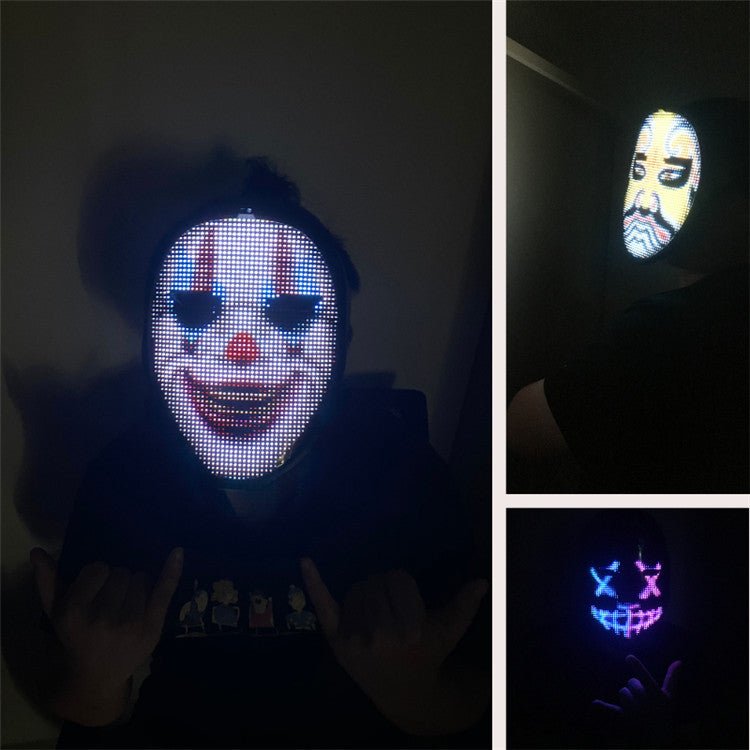 LED Glow Face Mask - Color - Changing Fashion Accessory for Night Out - Wow Store