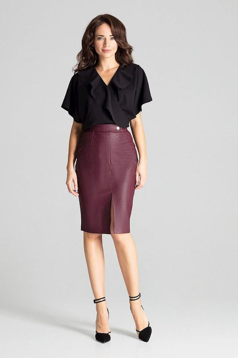 Lenitif Model 139340 Elegant Tailored Skirt | Chic Office & Casual Wear | wowstore.live - Wow Store