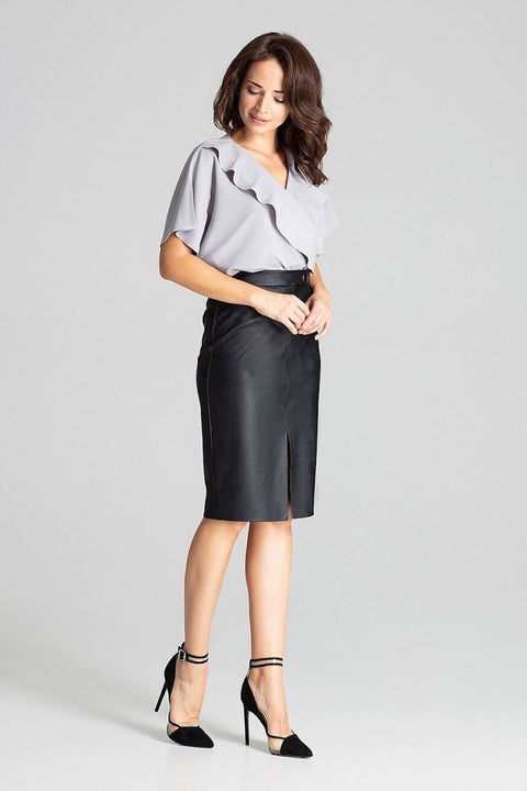 Lenitif Model 139340 Elegant Tailored Skirt | Chic Office & Casual Wear | wowstore.live - Wow Store