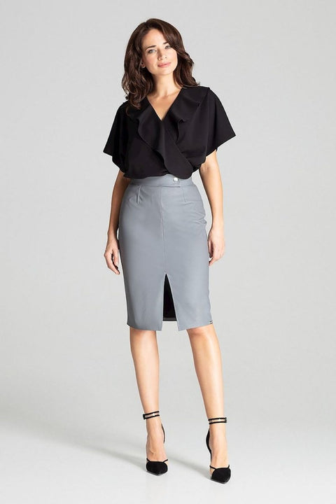 Lenitif Model 139340 Elegant Tailored Skirt | Chic Office & Casual Wear | wowstore.live - Wow Store