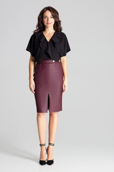Lenitif Model 139340 Elegant Tailored Skirt | Chic Office & Casual Wear | wowstore.live - Wow Store