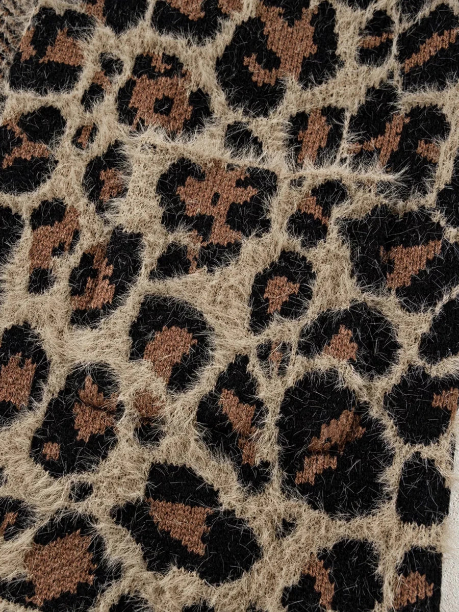 Leopard Open Casual Cardigan - Wow Store