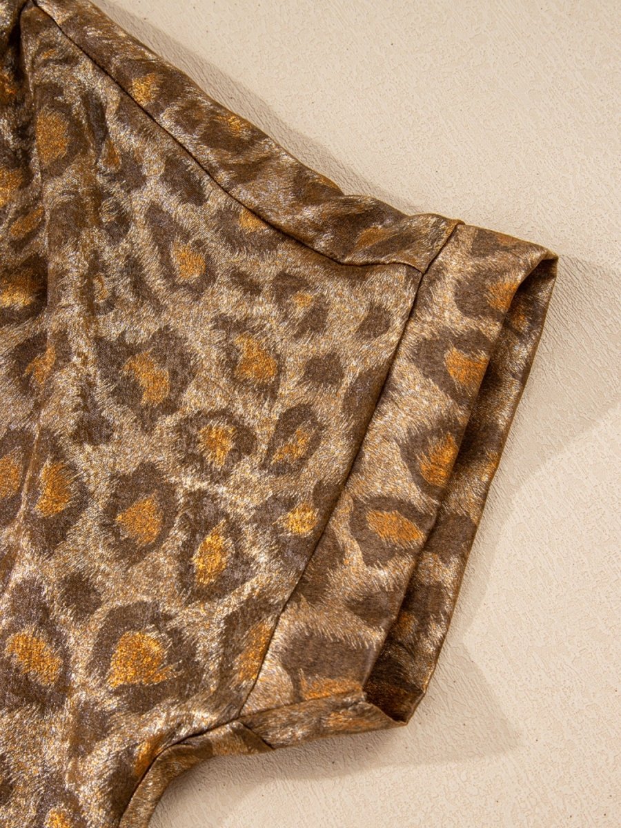 Leopard Print Button - Down Shirt - Wow Store