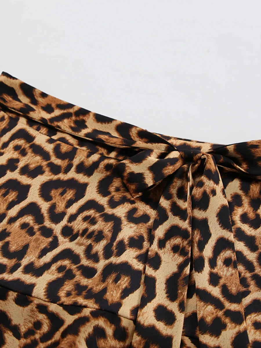 Leopard Print Mini Skirt - Wow Store