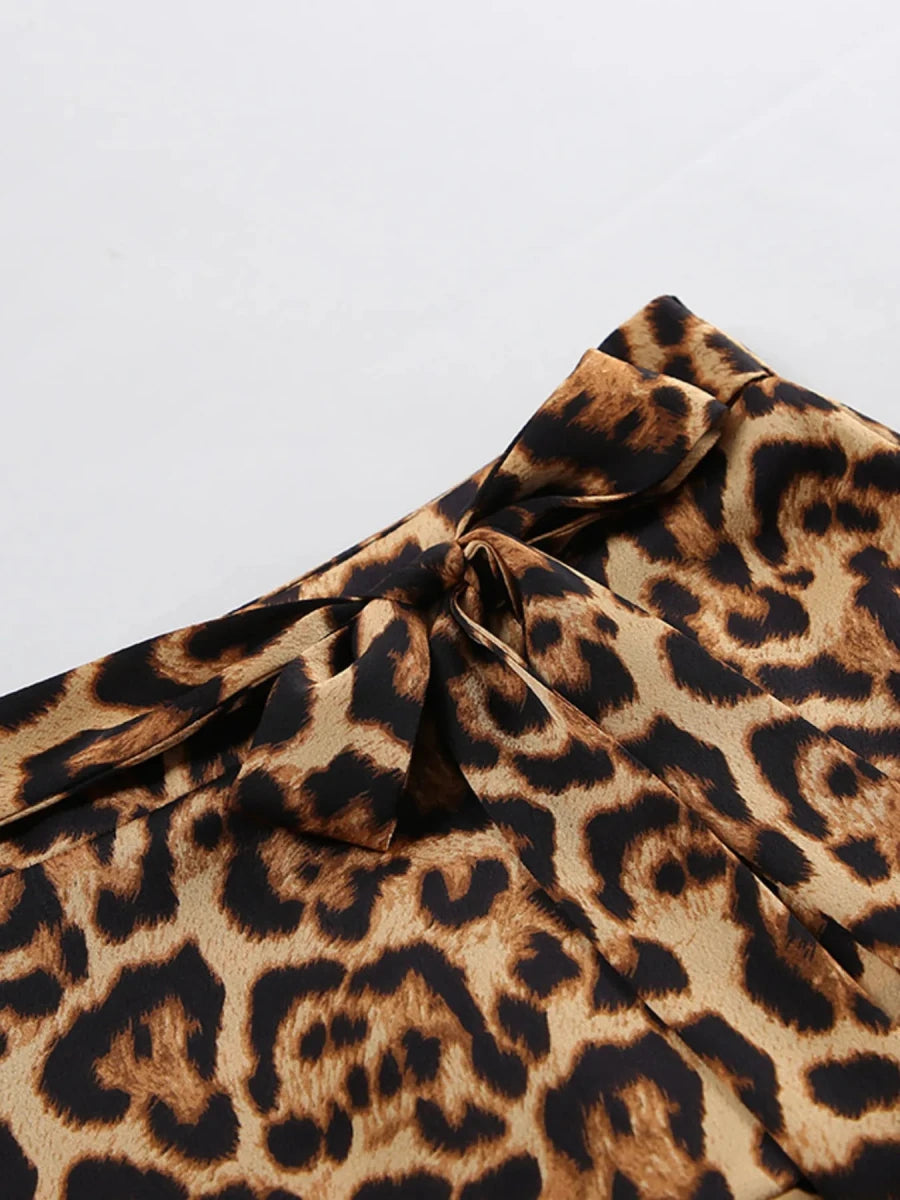 Leopard Print Mini Skirt - Wow Store