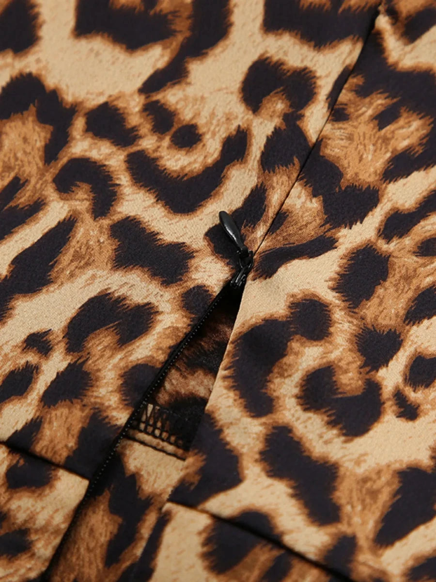 Leopard Print Mini Skirt - Wow Store