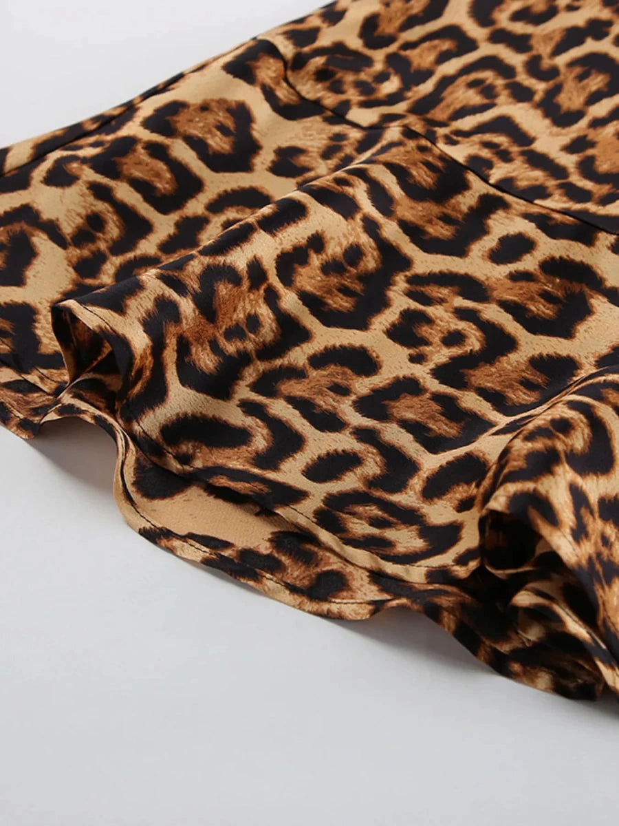 Leopard Print Mini Skirt - Wow Store