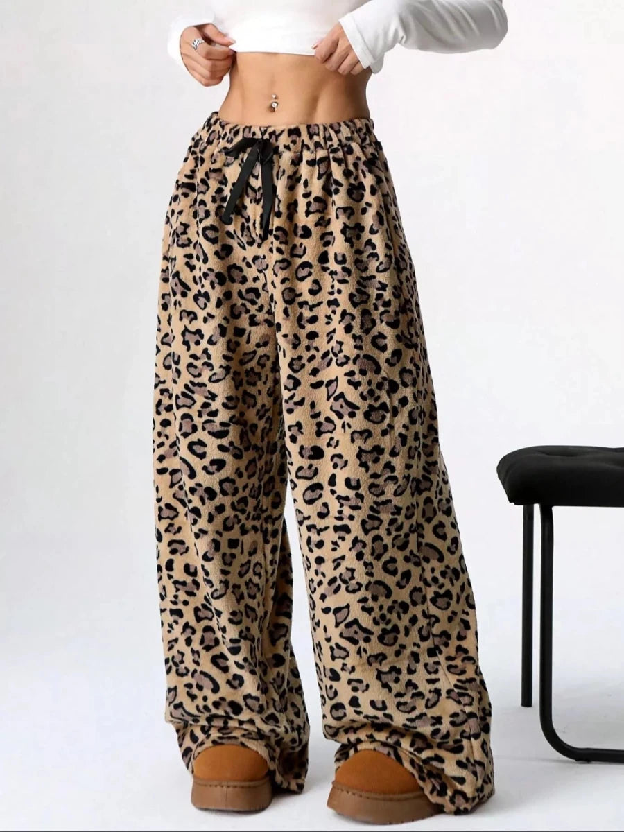 Leopard Wide Leg Pants - Wow Store