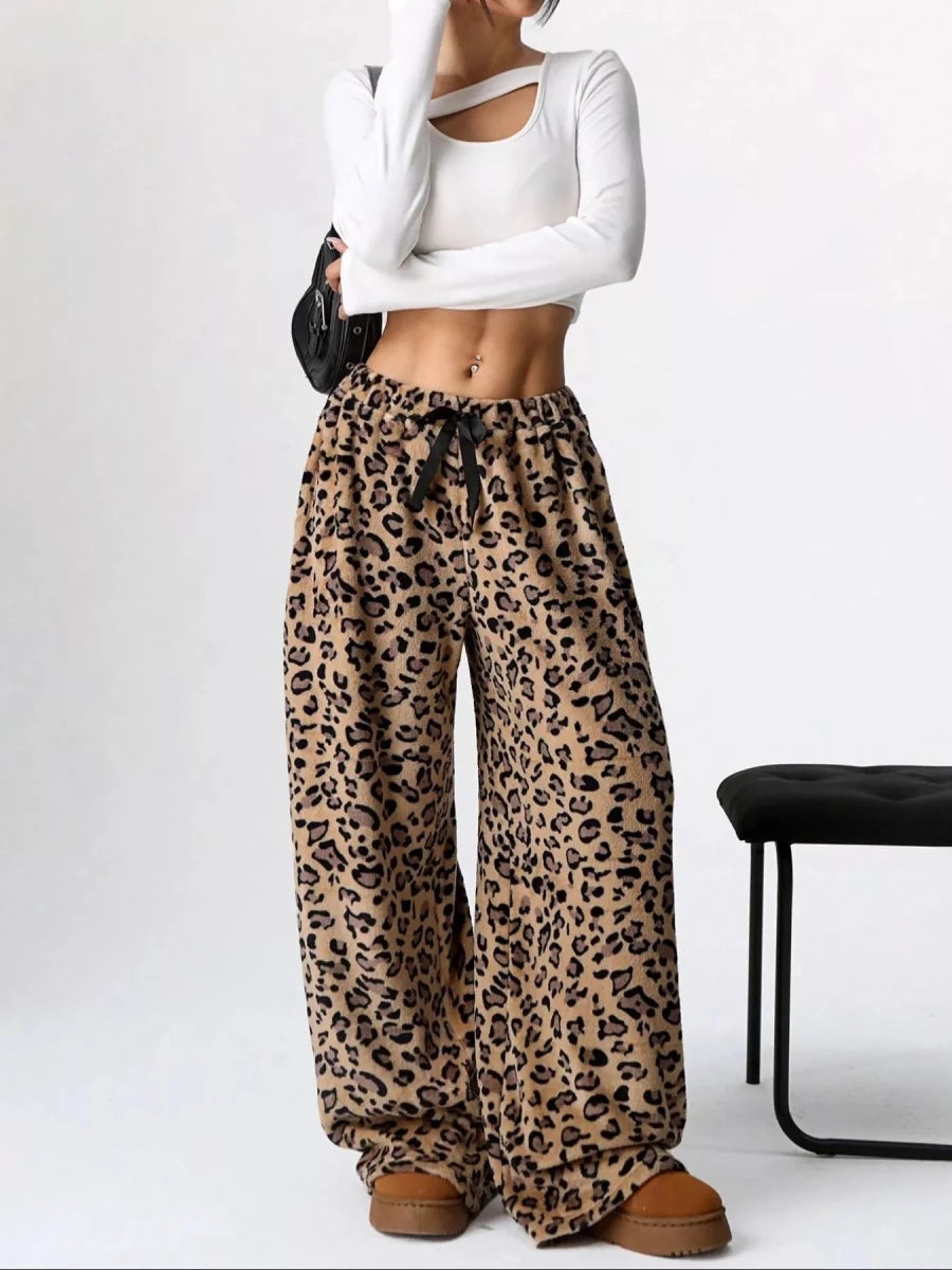 Leopard Wide Leg Pants - Wow Store