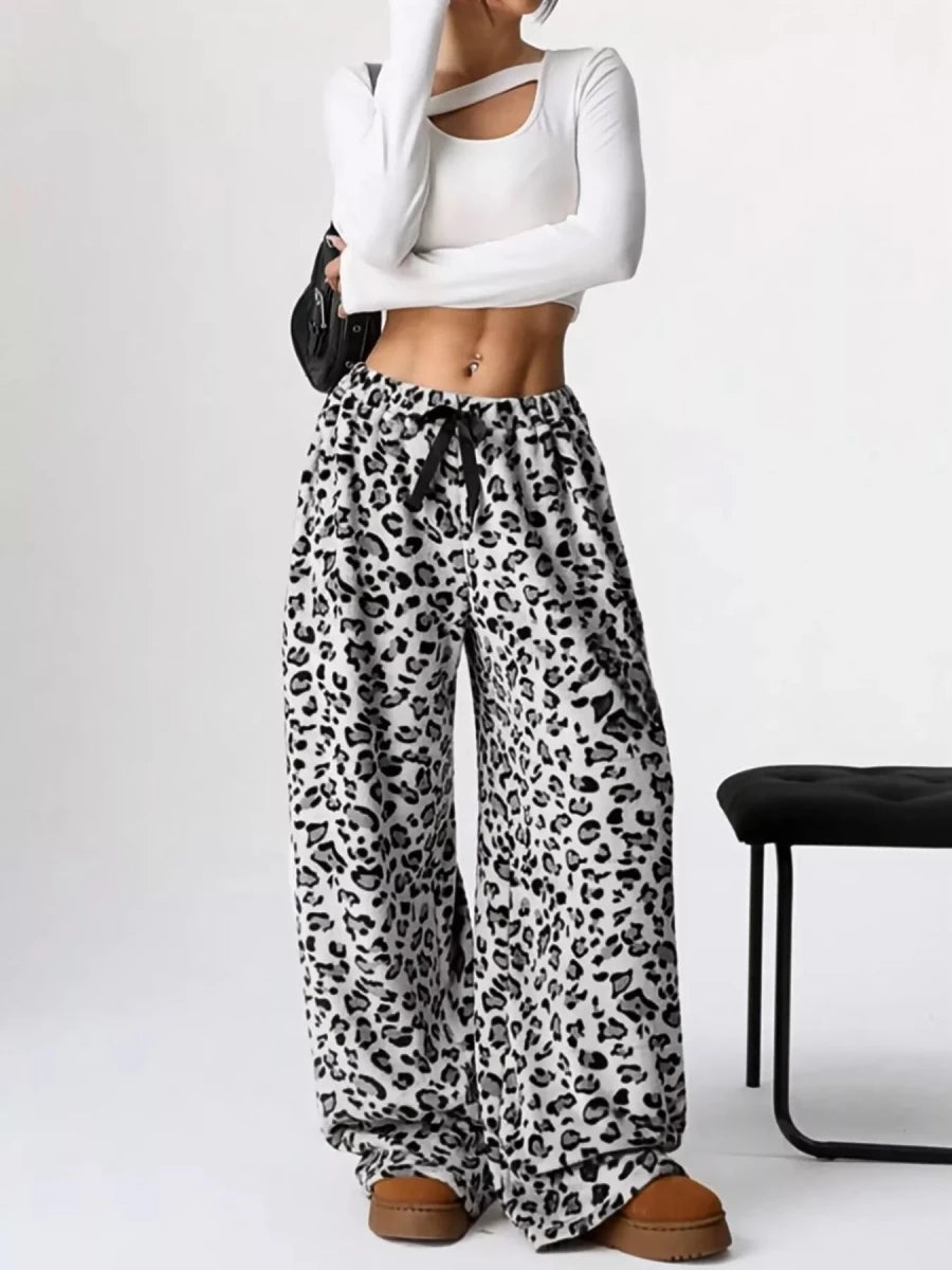 Leopard Wide Leg Pants - Wow Store