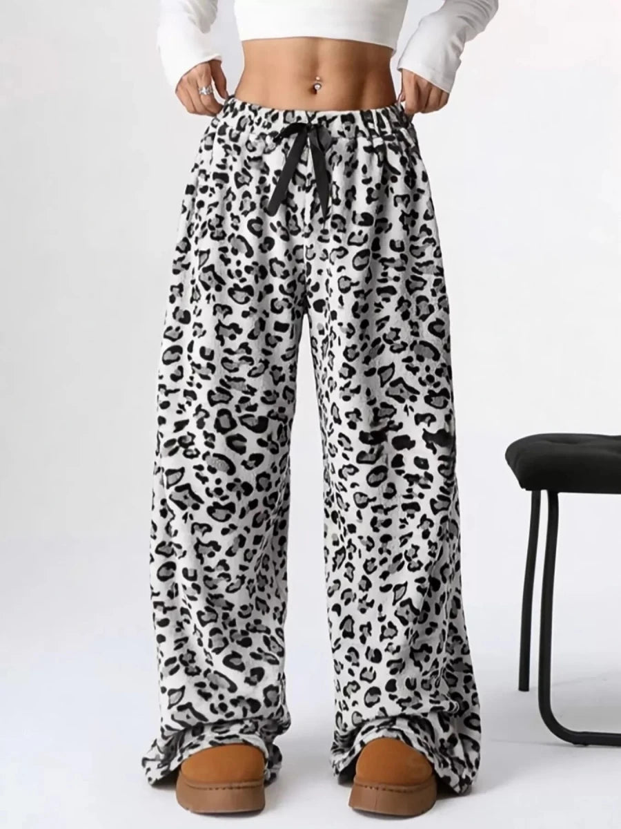 Leopard Wide Leg Pants - Wow Store