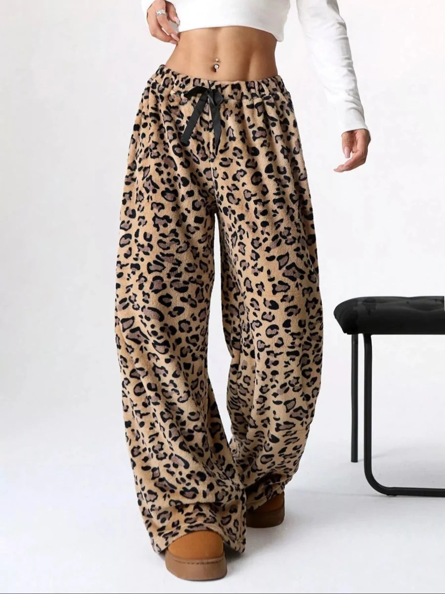 Leopard Wide Leg Pants - Wow Store