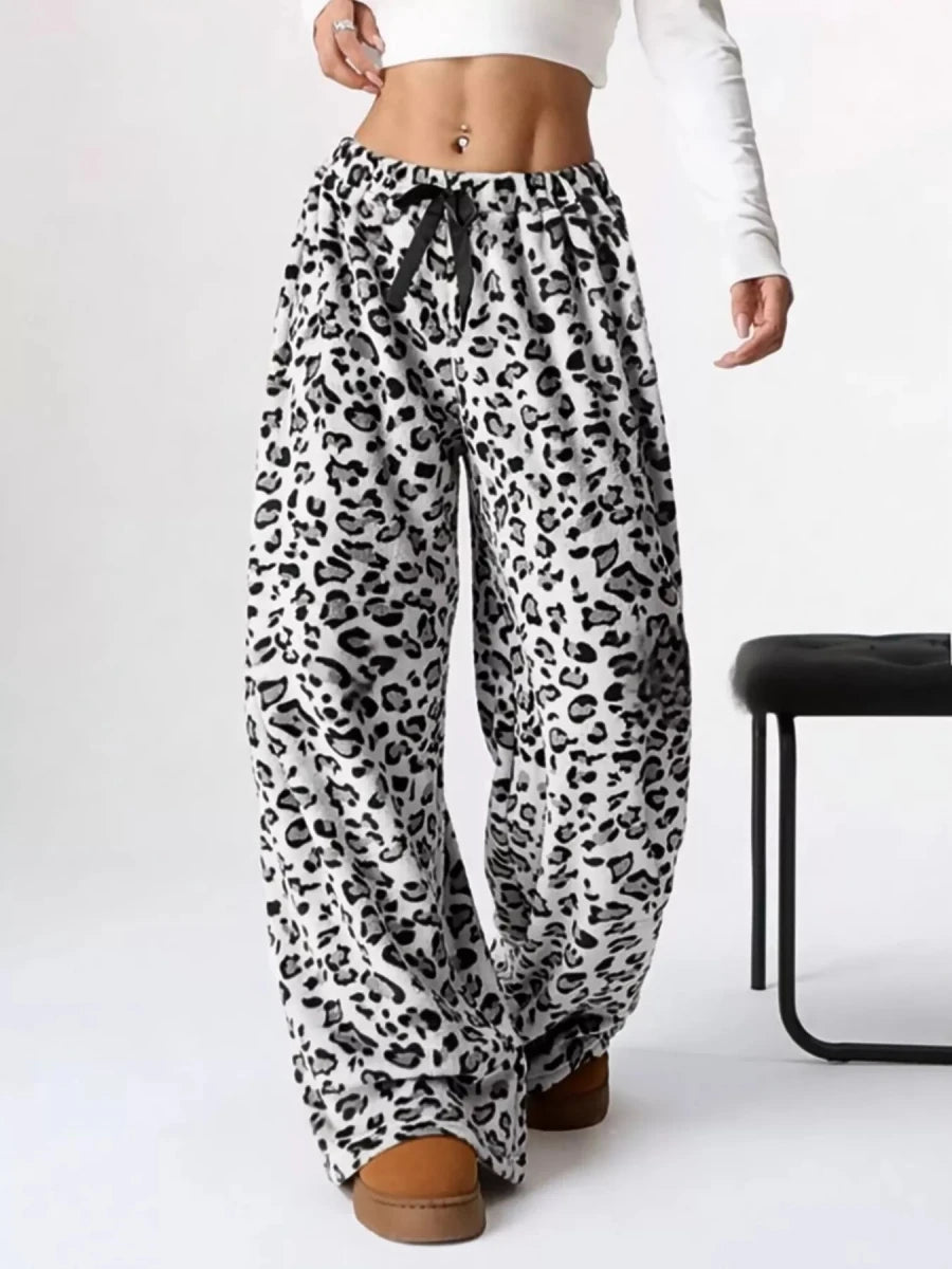 Leopard Wide Leg Pants - Wow Store